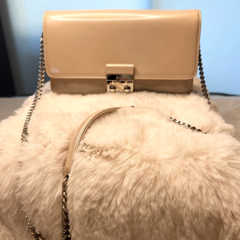 Dior Cream Chain Shoulder Bag